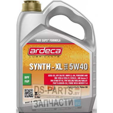 5W40 4L SYNTH-XL GM dexos 2 WSS-M2C917-A VW 502.00/505.00/505.0