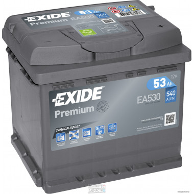 Exide EA530 Premium 53ah 540A (R+) 207x175x190 мм