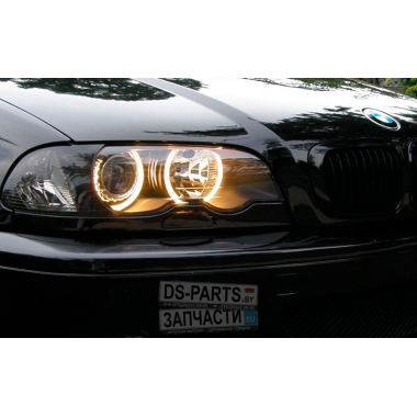 Ангельские глазки LED BMW E46 (131*2+146*2) оранжевые