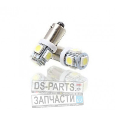 Светодиод BA9S-5050-5SMD, 12В. 5 БЕЛЫХ матриц SMD 5050.