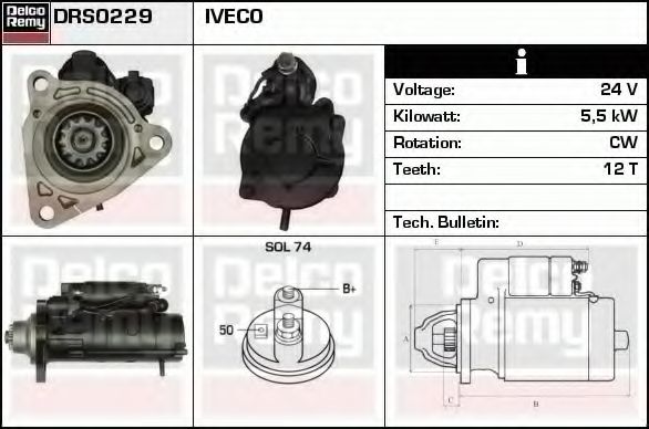 DELCO REMY DRS0229