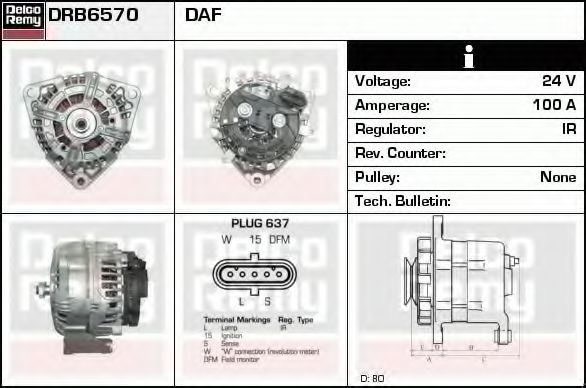 DELCO REMY DRB6570