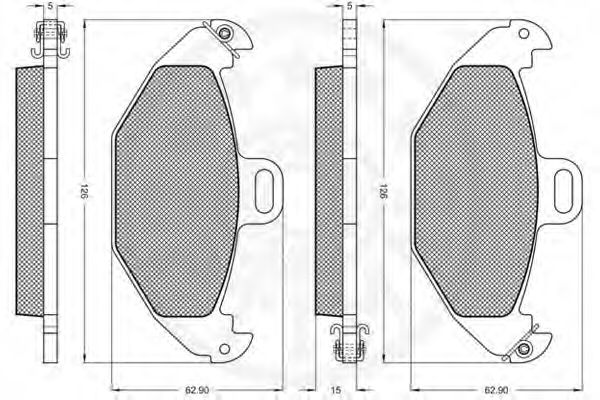 Комплект тормозных колодок, дисковый тормоз OPTIMAL 10293