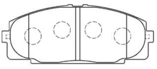 Комплект тормозных колодок, дисковый тормоз AISIN A1N050