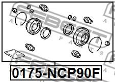 Ремкомплект, тормозной суппорт FEBEST 0175-NCP90F