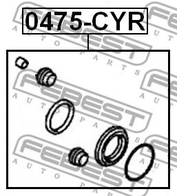 Ремкомплект, тормозной суппорт FEBEST 0475-CYR