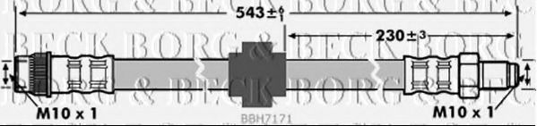 Тормозной шланг BORG & BECK BBH7171