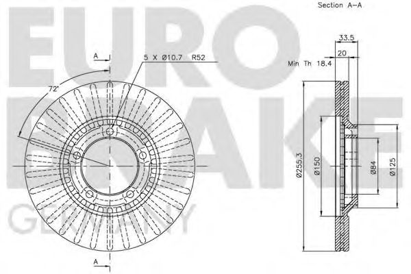 Тормозной диск EUROBRAKE 5815203014