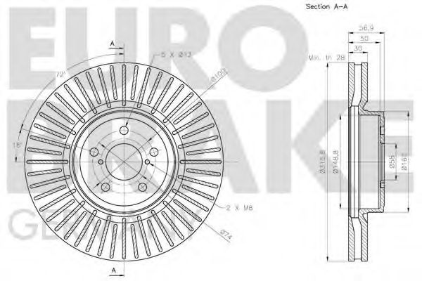 Тормозной диск EUROBRAKE 5815204419