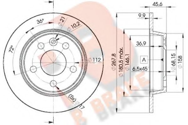 R BRAKE 78RBD21094