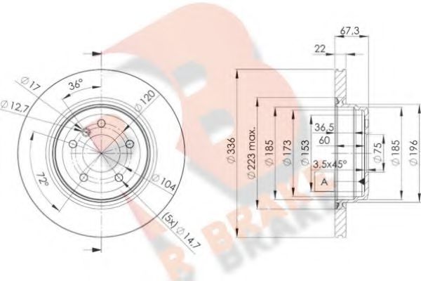 R BRAKE 78RBD24655