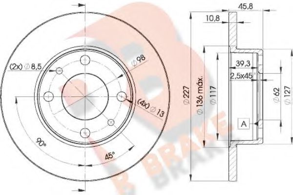 R BRAKE 78RBD25812