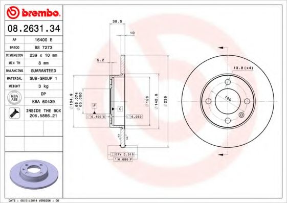 BREMBO 08.2631.34