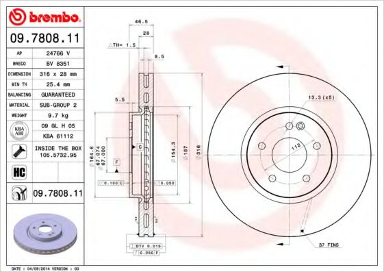 BREMBO 09.7808.11